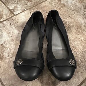 Coach Chic Black Women's Flats with Embellished Detail